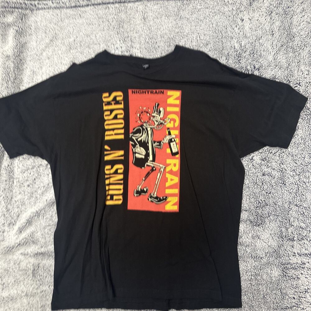 Guns N Roses GNR 2XL Night Train Fan Club Concert T-shirt Black Brand New